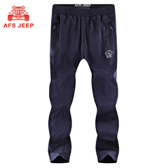 Afs Jeep/战地吉普春夏运动裤 男休闲裤针织裤男薄卫裤 男装长裤