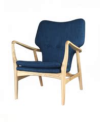 北欧宜家沙发椅 单人休闲沙发 书房沙发 懒人椅 实木躺椅 阳台椅