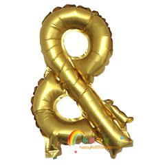 16寸金色符号&气球 铝膜铝箔气球 生日派对装饰婚庆节日活动布置