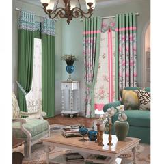 米亚公主色织提花地中海美式欧式客厅书房卧室欧式豪华窗帘飘窗