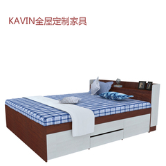 KAVIN定制床 高箱床 储物床板式床 现代简约双人床
