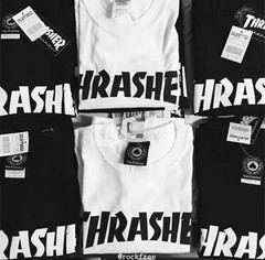 现货 Thrasher Skate Mag Tee 基础 黑白款 简约 情侣短袖T恤