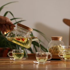 添一物   耐热玻璃大泡茶壶透明加厚水壶过滤器家用花茶红茶茶具