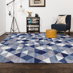 土耳其进口地毯客厅现代简约几何百搭长方形羊毛混纺加厚卧室地毯