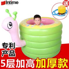 婴儿游泳池游泳桶充气加厚保温儿童洗澡盆可爱卡通宝宝海洋球池