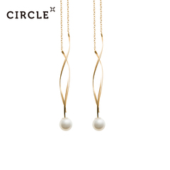 Circle日本珠宝品牌 18K黄金淡水珍珠耳环【设计师款·try more】
