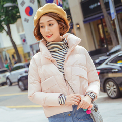 韩国新款A型宽松棉衣女短款羽绒棉服面包服棉袄冬季纯色百搭外套
