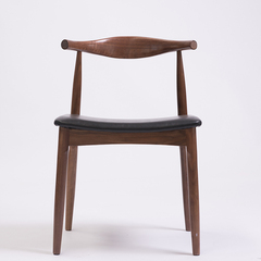 牛角椅 实木餐椅宜家 时尚简约休闲椅 餐厅酒店咖啡椅 设计师椅子
