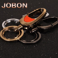 jobon中邦汽车钥匙扣男士金属腰挂 韩国高档不锈钢创意礼物钥匙链