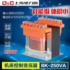 上海德力西单相变压器250va 音响宿舍控制隔离小型 220V转12V24V