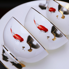 中国风餐具套装碗盘骨瓷景德镇陶瓷器碗碟套装高档中式家用送礼品