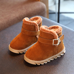 冬季儿童雪地靴宝宝棉鞋女童棉靴防滑保暖中小童男童短靴1-3-6岁
