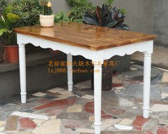 厂家定制 地中海风格/实木餐桌 /实木长方桌/松木家具