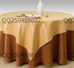 现代酒店桌布 饭店餐厅圆桌布方台布餐椅套茶几布艺定做经久耐用