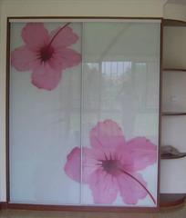 武汉定制衣柜滑动门推拉衣柜门强化玻璃及镜子烤瓷板梭门移动门