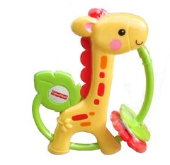 费雪玩具FisherPrice缤纷动物之长颈鹿牙胶婴幼儿摇铃Y6582