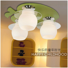 新款LED苹果吸顶灯饭厅客厅灯儿童书房卧室卡通异形玻璃吊灯灯具