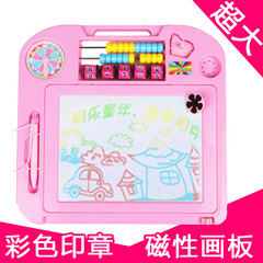 儿童写字板小画板宝宝幼儿磁性画画套装绘画桌白板可擦彩色画布