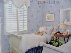 优丽雅 墙纸  温馨 简装 儿童房 超低价 印花PVC壁纸