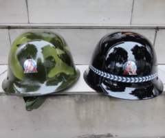 京东保安头盔 藏青色 执勤头盔 安全帽 防爆玻璃钢头盔 巡逻头盔