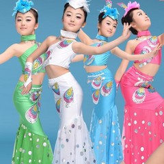 孔雀服新款傣族舞蹈服民族表演服