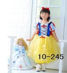 白雪公主裙演出服韩版迪士尼童话公主裙夏白雪公主服装女儿童礼服