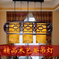现代木质吊灯中式羊皮灯酒店工程吊灯家装主材客厅灯卧室灯具