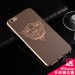 魅杰苹果6s手机壳潮男创意个性骷髅iphone6保护套防摔4.7全包软壳