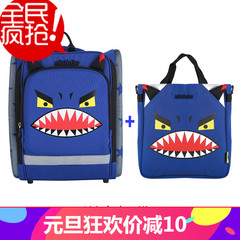 韩国正品elstink鲨鱼儿童双肩书包卡通个性幼儿园旅行书包配袋子