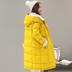 棉衣女中长款冬装2016新款韩版保暖连帽学生加厚棉袄棉服外套潮
