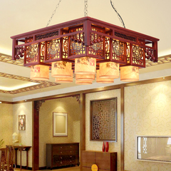新中式吊灯 仿古客厅餐厅灯具羊皮灯简约茶楼酒楼包房灯具工程灯