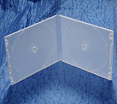 双片装透明PP光碟盒双碟装CD光盘盒DVD光盘盒透明2片装光盘包装盒