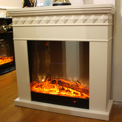 壁炉装饰柜欧式壁炉 壁炉电视柜 电壁炉架取暖仿真火1.0米橡胶木