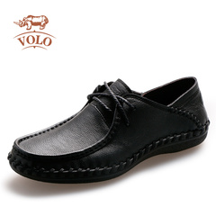 VOLO/犀牛男鞋16年春夏新款手工缝纫鞋男士休闲皮鞋软面皮