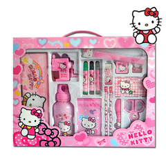 Hello Kitty凯蒂猫文具绘画套b礼盒组大礼盒六一礼品礼盒包邮