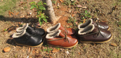21DO牛皮棉靴森林系文艺短靴加绒小棉鞋日系保暖鞋厚底DF04-10