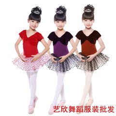 儿童舞蹈服装女童秋冬季表演出服芭蕾舞裙幼儿女孩考级练功服长袖