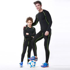 秋冬儿童紧身衣运动套装男加绒篮球足球跑步训练服弹力速干健身服