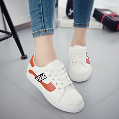 新款小白鞋女低帮系带皮面运动休闲板鞋女夏季韩版学生平底单鞋女