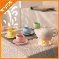 英式陶瓷下午茶杯日式加热花茶茶具套装整套水果茶花茶壶新婚礼物