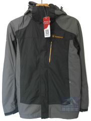 2015秋冬新款 探路者男式防风防水保暖三合一套绒冲锋衣KAWD91300