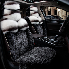 冬季汽车坐垫套羊毛保暖大众朗行帕萨特桑塔纳尚纳浩纳全包座套女