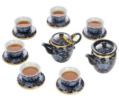 香港一园茶具国色天香典藏组合整套茶组14入陶瓷茶具套装