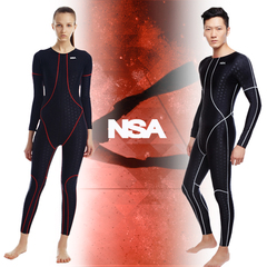 NSA正品包邮全身连体长袖泳衣男女防晒保暖速干鲨鱼皮浮潜水母衣