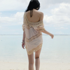 时尚性感镂空比基尼外罩衫防晒性感海边度假外搭裙