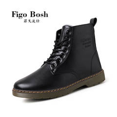 轻奢定制品牌Figobosh  秋冬季英伦男士雪地靴加绒保暖时尚马丁靴