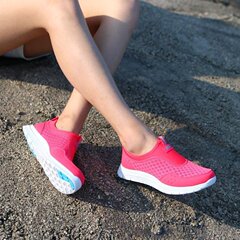 特步女鞋夏季网鞋跑步鞋女网面透气运动鞋女学生一脚蹬懒人鞋665L
