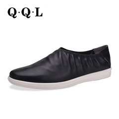Q·Q·L爸爸鞋真皮透气保健中国风男鞋防滑老头鞋中老年父亲皮鞋