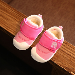 爱伢芽冬宝宝鞋1-2-3岁婴儿鞋保暖鞋软底男女童鞋加绒防踢学步鞋