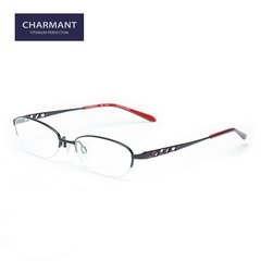 夏蒙charmant光学框 男女士商务钛半框近视眼镜框架 宝岛10460